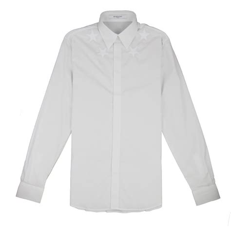 Givenchy Star Embroidered Poplin Shirt White 